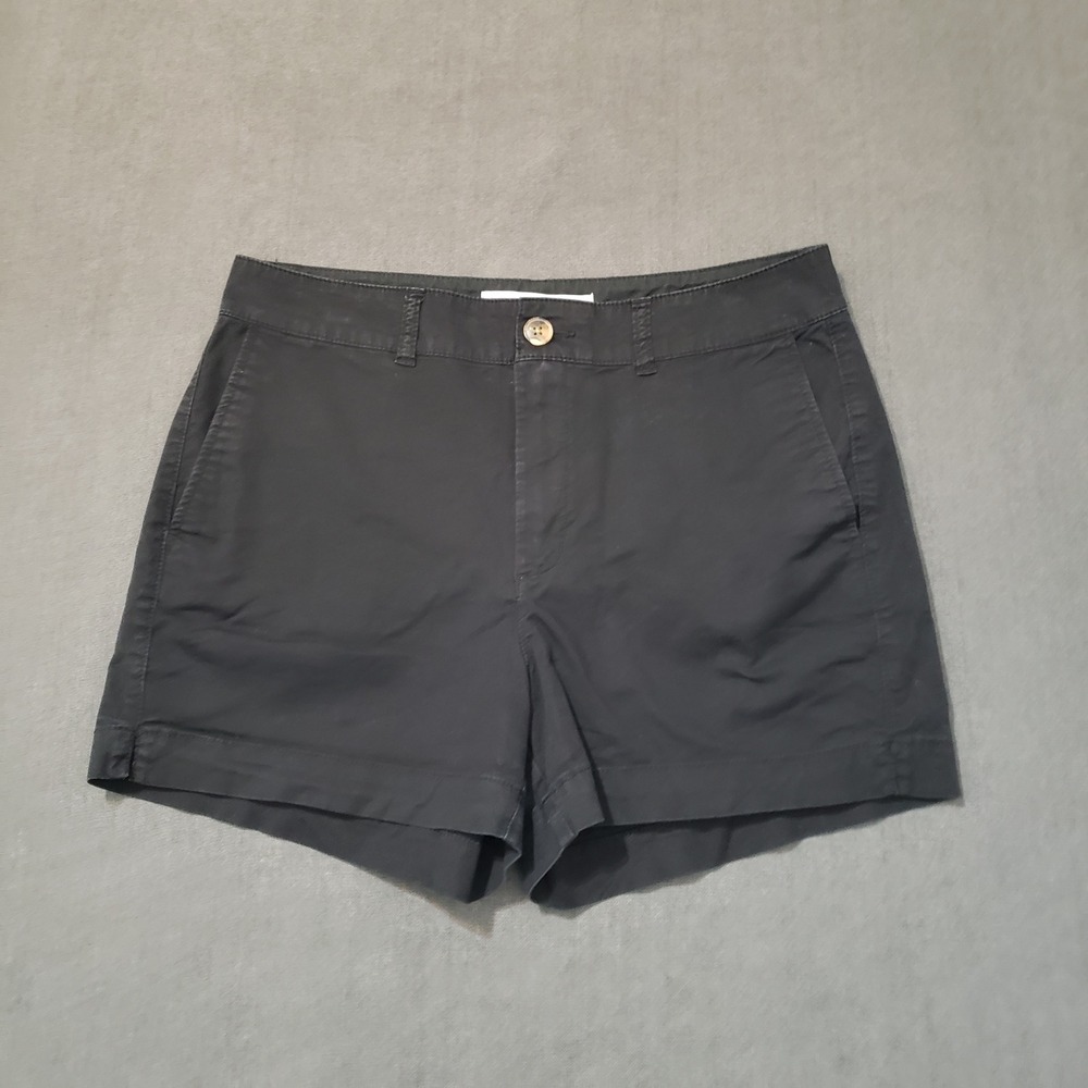 Old Navy Everyday Shorts Womens 6 Black High Rise Cotton Stretch Chino